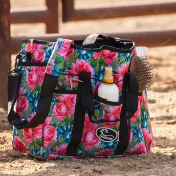 Grooming Tote (Turquoise Floral)