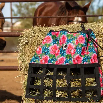 Happy Trailer Hay Bag Turquoise Floral