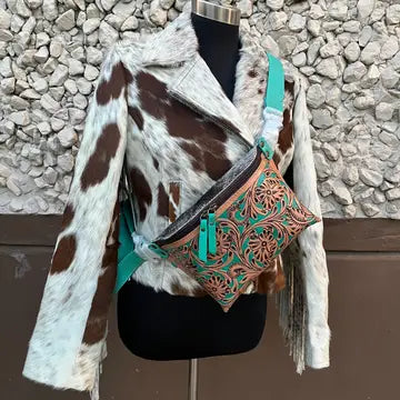 Tooled Sling Bag